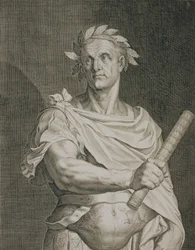 C. Julius Caesar (100-44 BC) Emperor of Rome engraved by Aegidius Sadeler